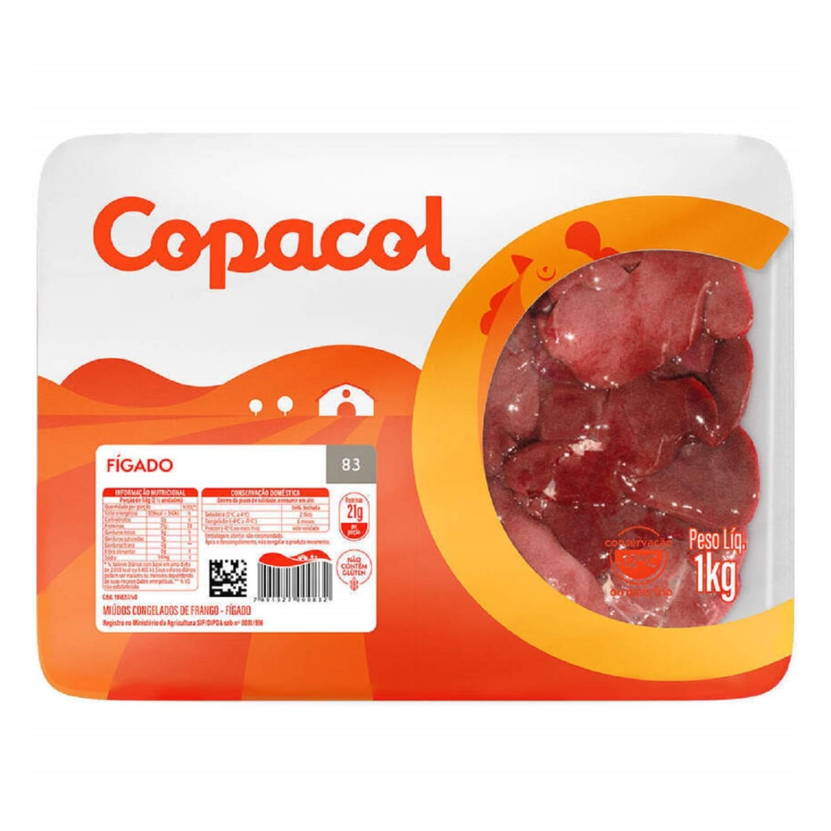 Fígado de Frango Congelado Copacol 800 g