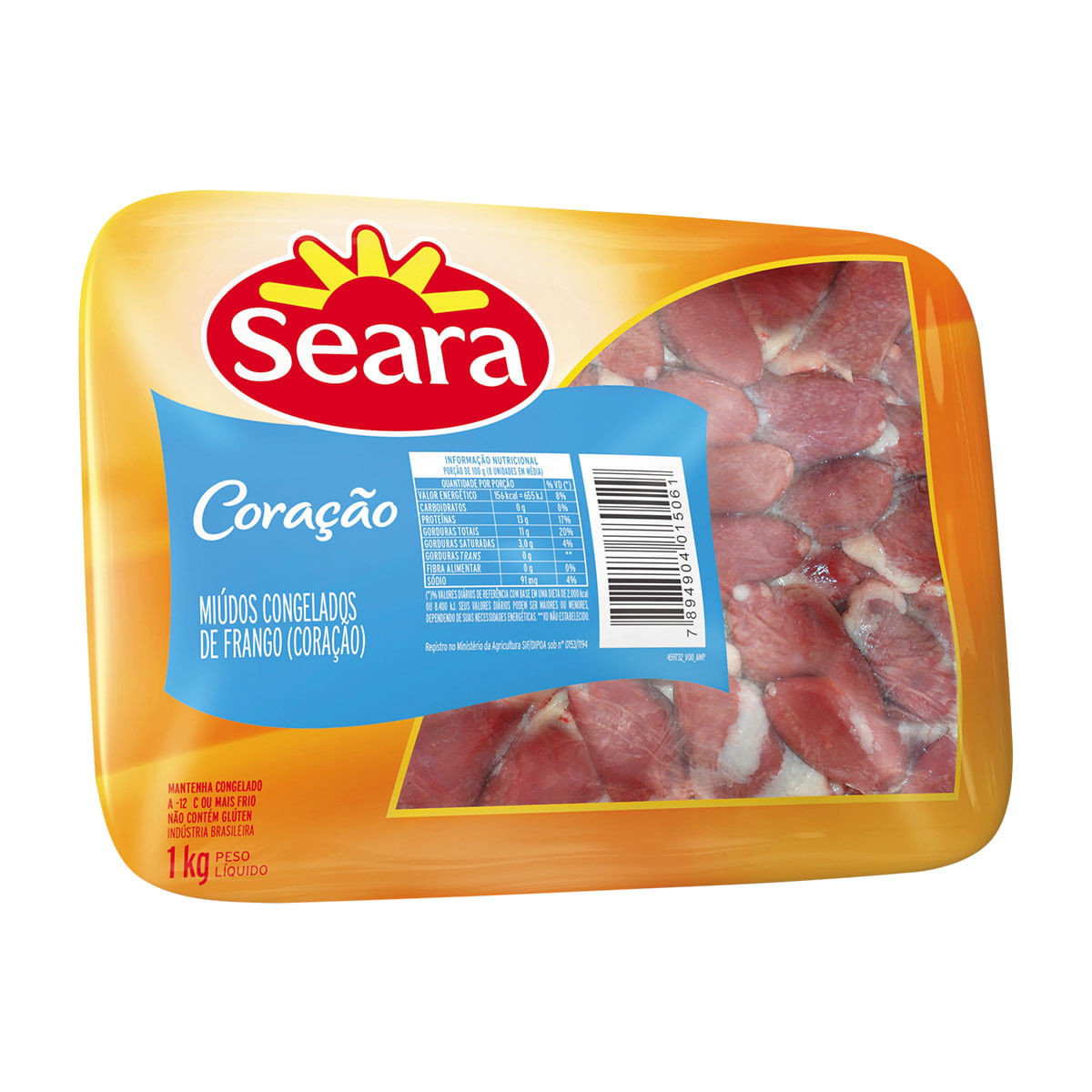 Coração de Frango Congelado Seara 1Kg