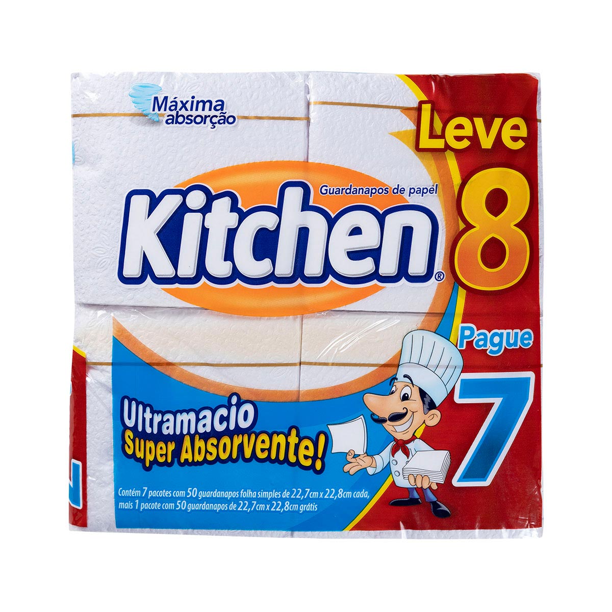 Guardanapo folha simples Kitchen Leve 8 Pague 7