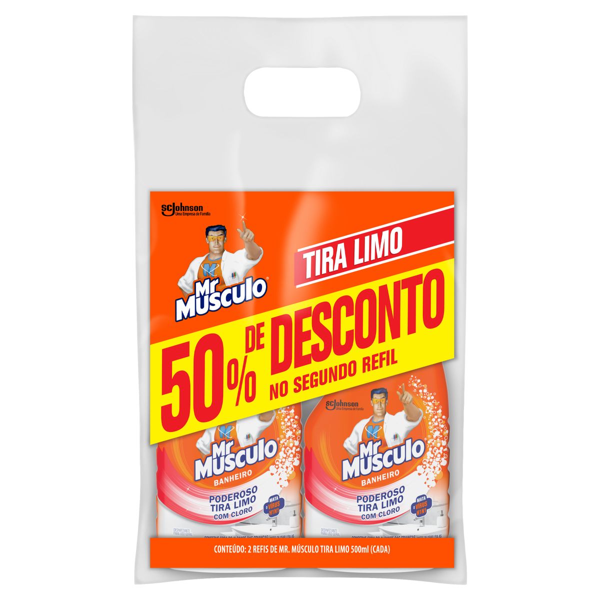 Limpador Mr Músculo Tira Limo Refil 2 unidades 500 ml cada