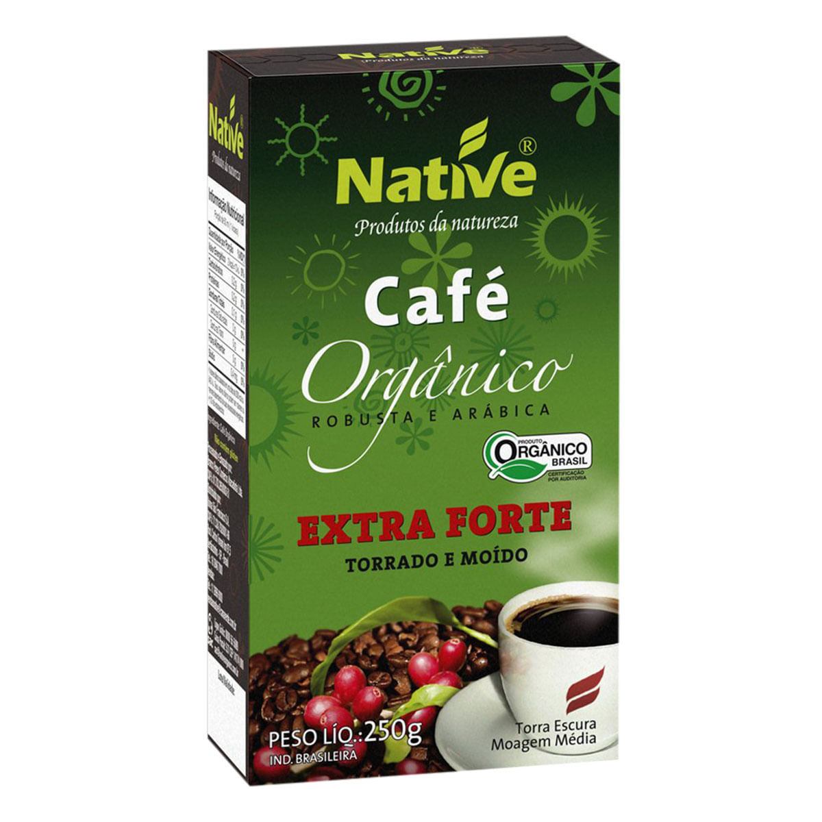 Café Orgânico em Pó Native Extra Forte 250g