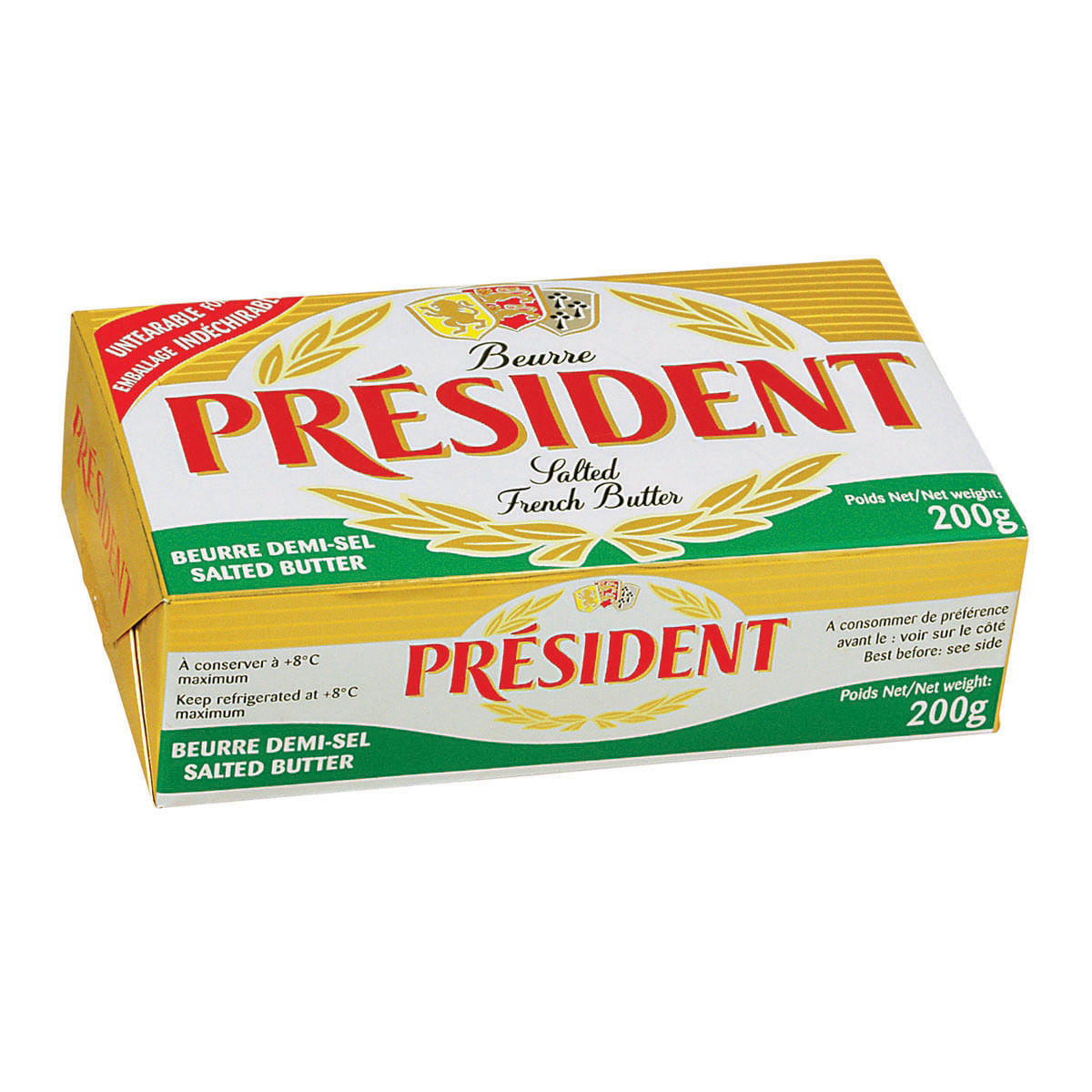 Manteiga com Sal Président Tablete 200g