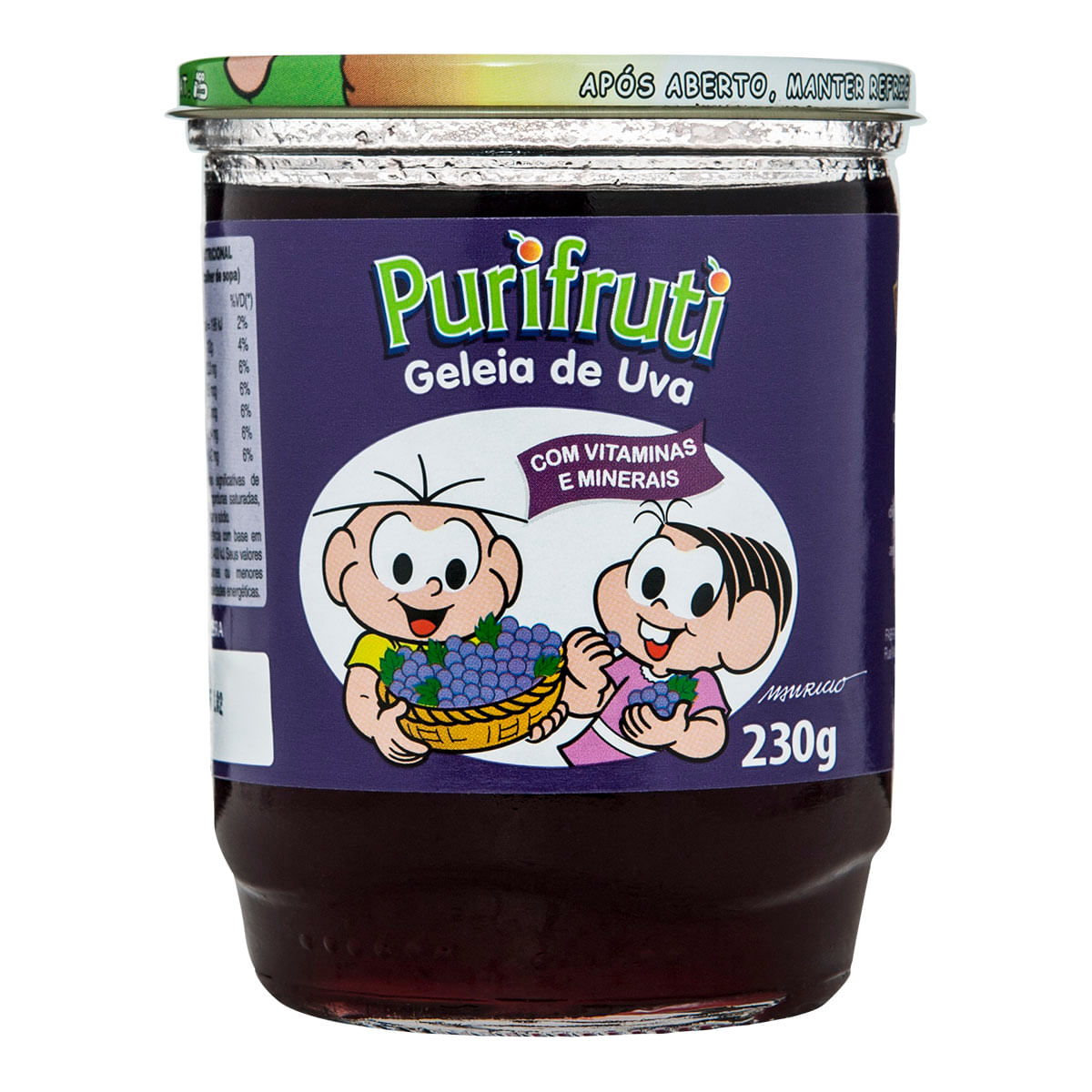 Geléia de Uva Purifruti Turma da Mônica 230g