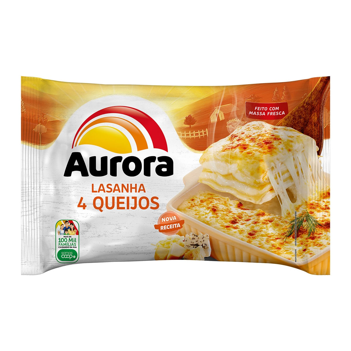 Lasanha Quatro Queijos Aurora 600 g