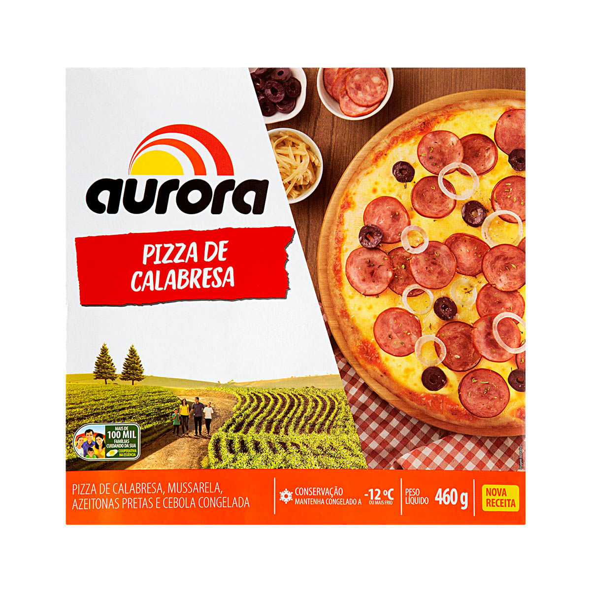 Pizza Calabresa com Muçarela Aurora 460g