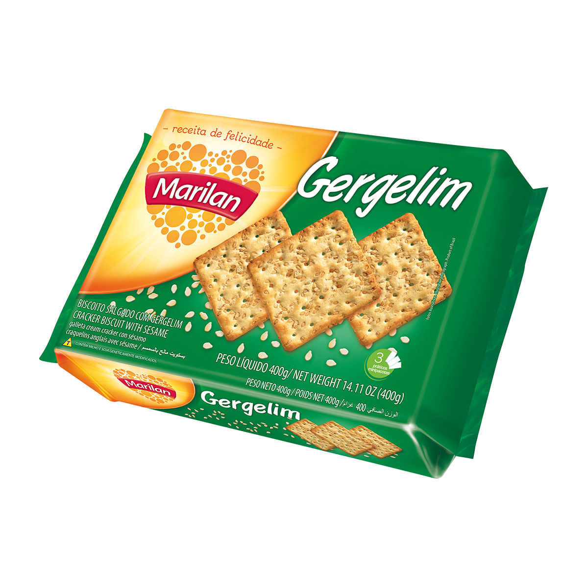 Biscoito Cream Cracker de Gergelim Marilan 400g