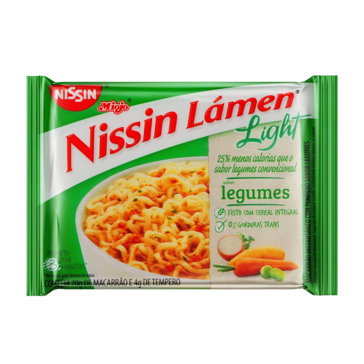 Macarrão Instantâneo Nissin Sabor Legumes 74g