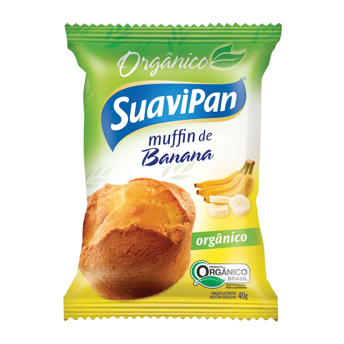 Muffin de Banana Orgânico Suavipan 40g