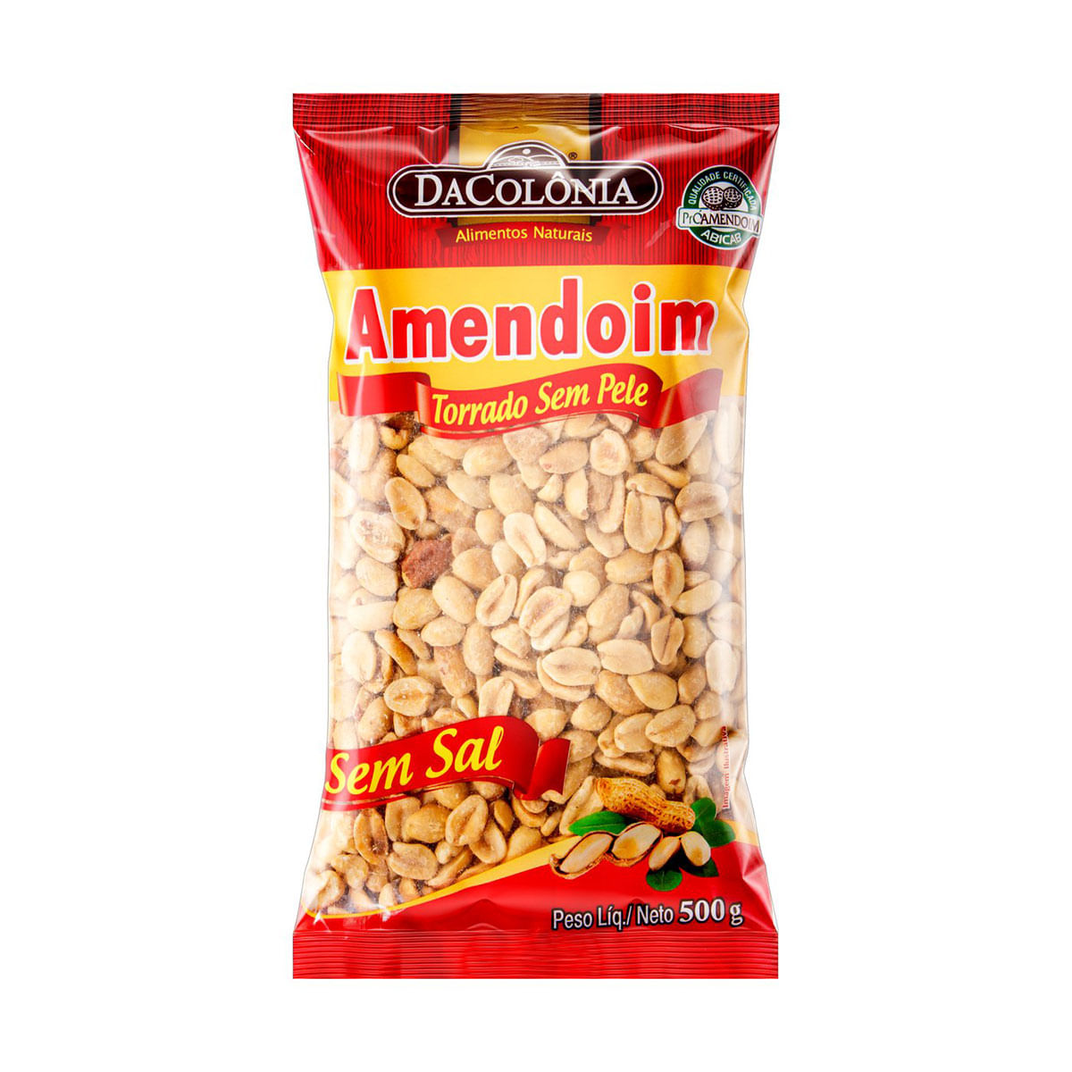 Amendoim sem Pele Torrado DaColônia 500g