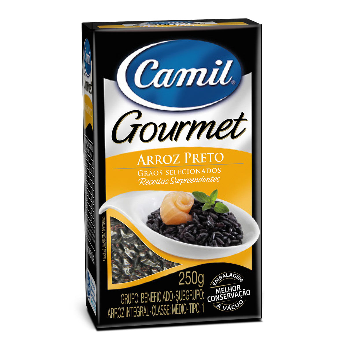 Arroz Preto Médio Tipo 1 Camil Gourmet 250g