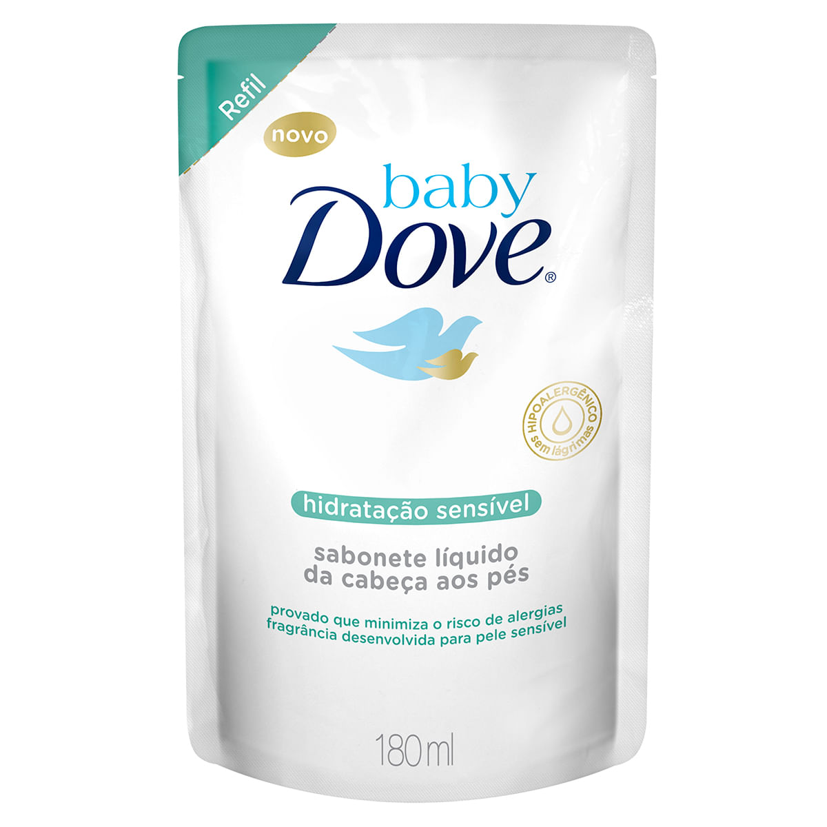 Refil para Sabonete Líquido para Bebê Dove Baby Hidratação Sensível 180ml