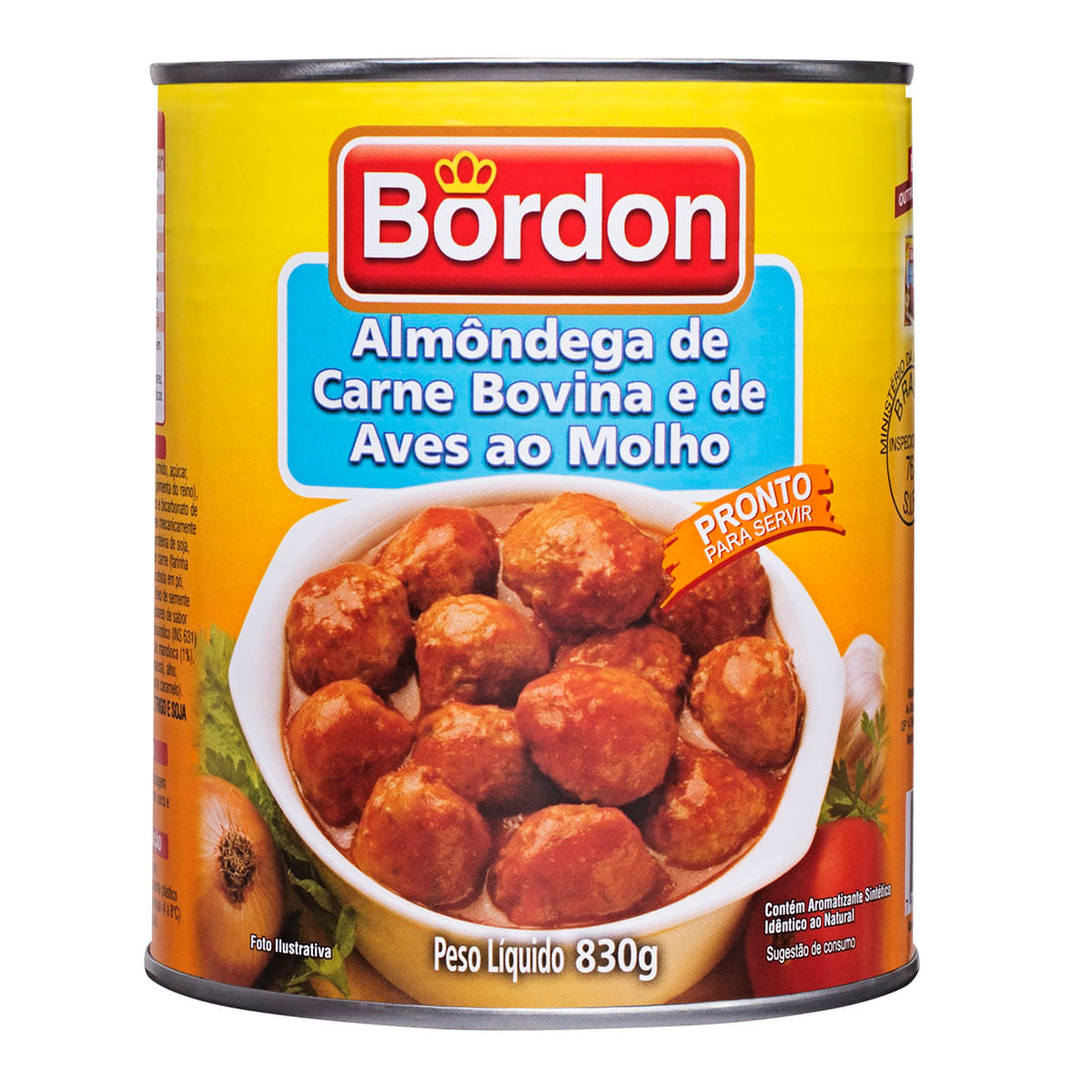 Almôndega de Carne Bovina e Aves ao Molho Vermelho Bordon 380g