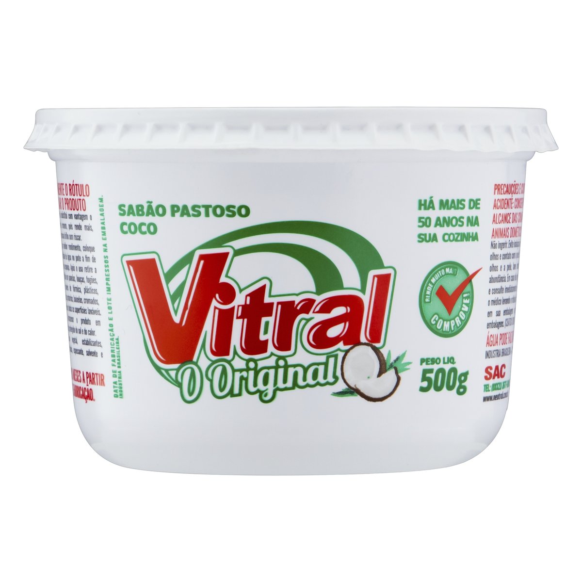 Sabão Pastoso Vitral de Coco 500 g