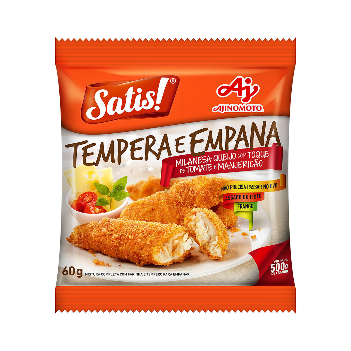 Tempera e Empana para Milanesa com Toque de Tomate e Manjericão Satis 60g