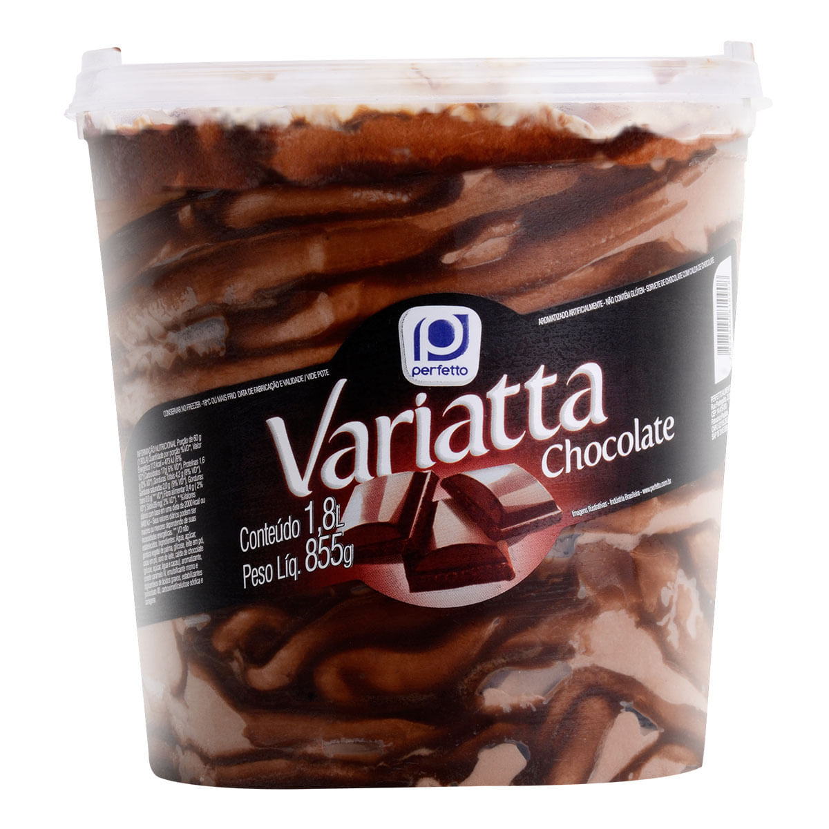 Sorvete de Chocolate Variatta Perfetto 1,8 Litros