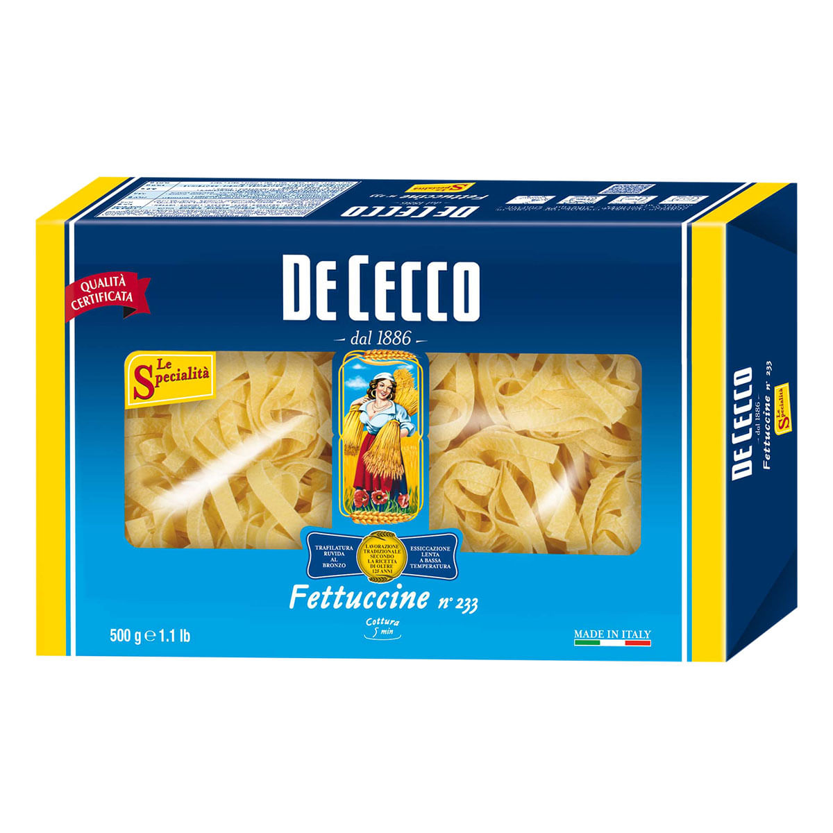 Macarrão Fettuccine De Cecco Grano Duro 500g