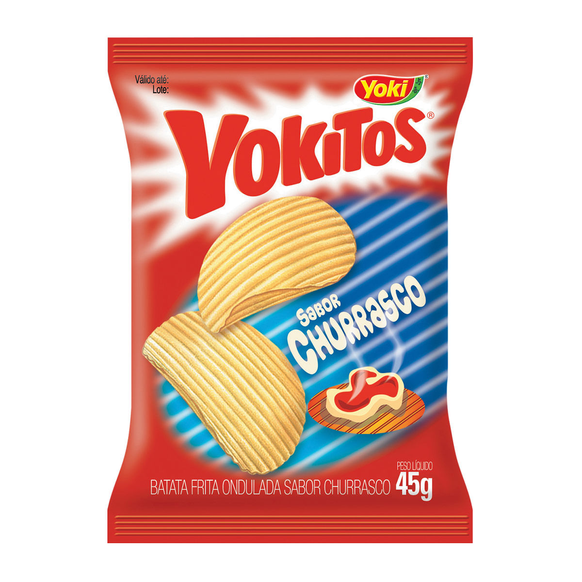 Batata Frita Ondulada Yokitos Churrasco Yoki 45g