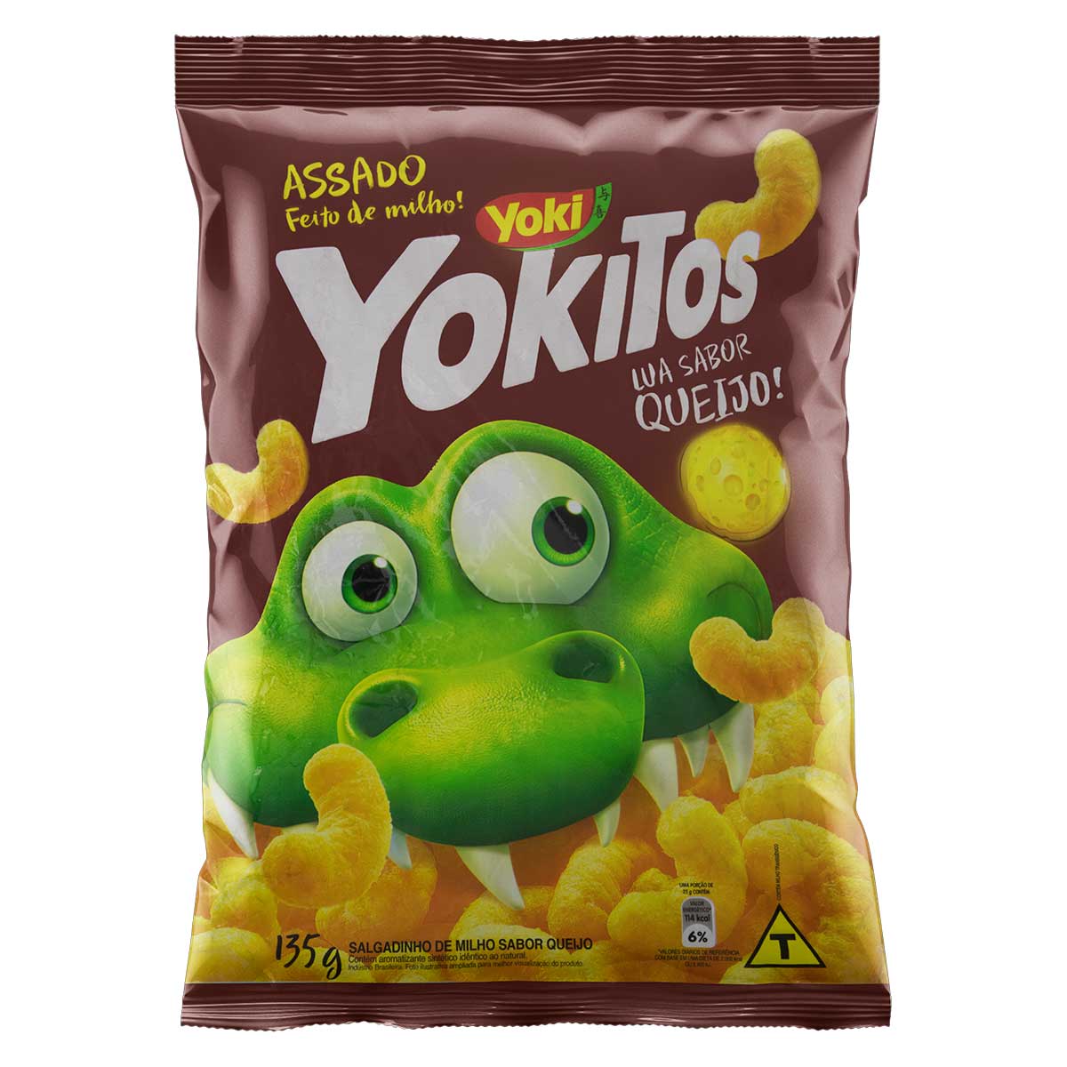 Salgadinho de Milho Lua Queijo Yoki Yokitos Pacote 135 g