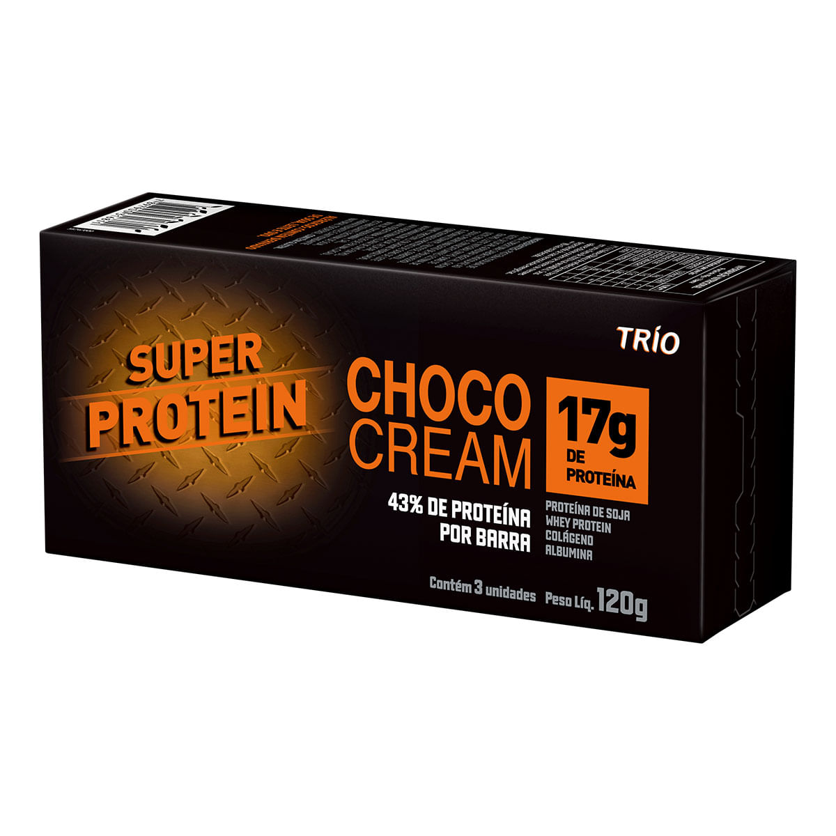 Barra de Proteína Sabor Chocolate Trio com 3 Unidades