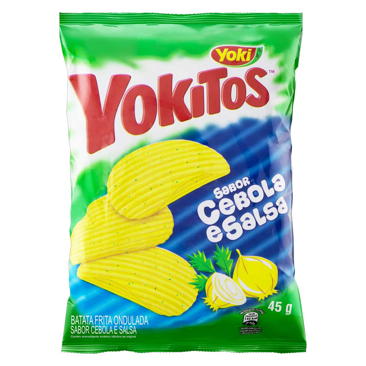 Batata Frita Ondulada Cebola e Salsa Yoki Yokitos Pacote 45 g