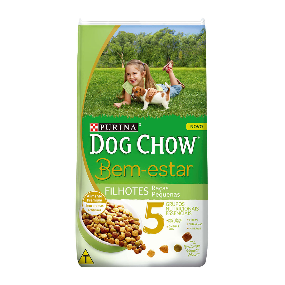 Ração para Cachorro Filhote Purina Dog Chow Bem Estar Carne e Vegetais 1Kg