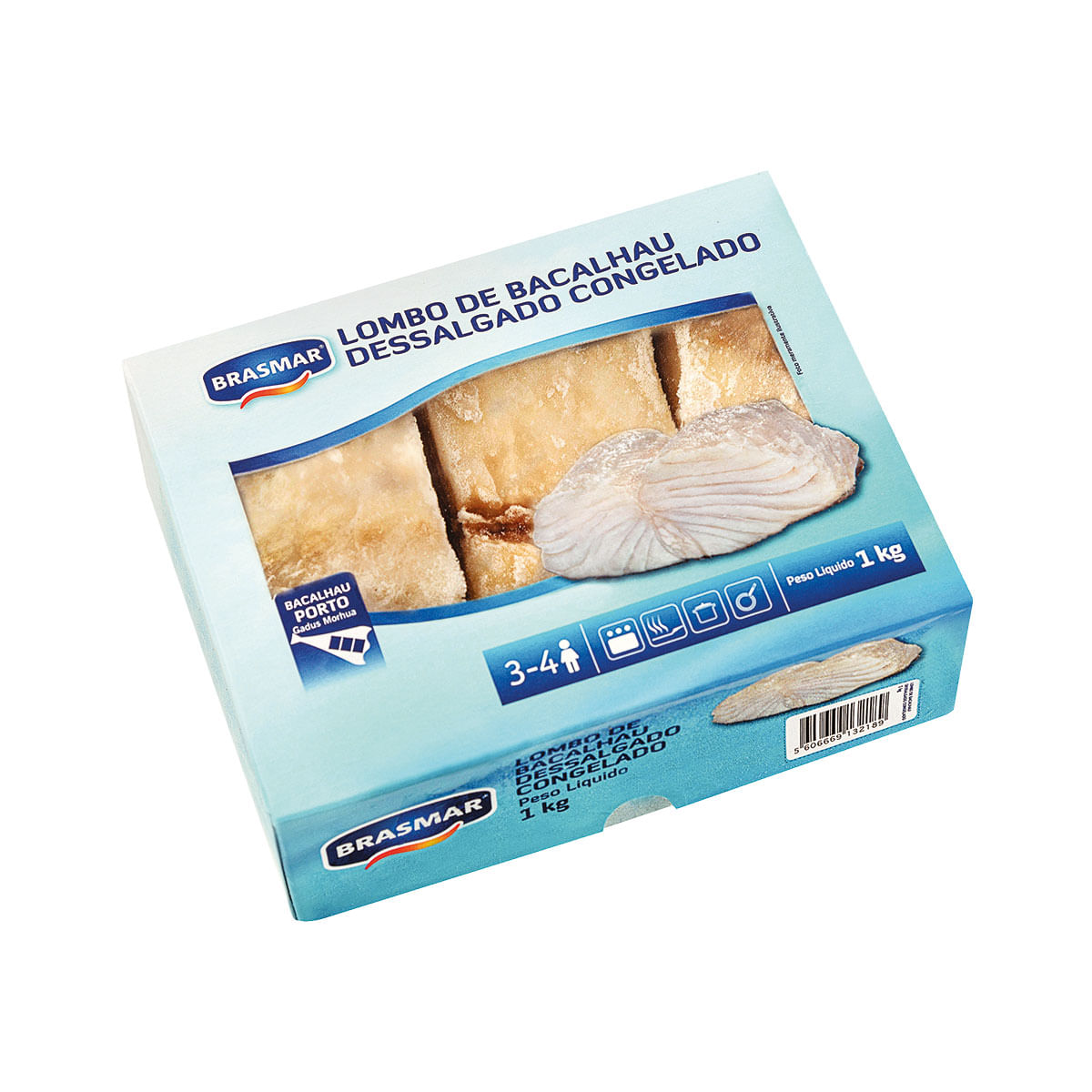 Lombo de Bacalhau Congelado Brasmar 1 Kg