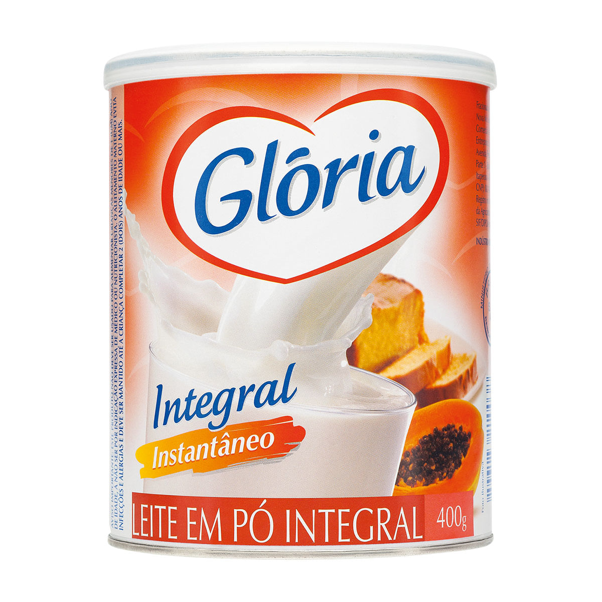 Leite Integral em Pó Instantâneo Glória 400g