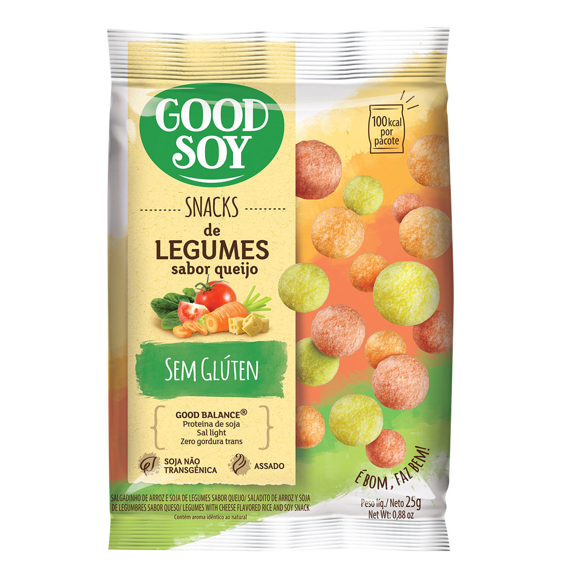 Salgadinho de Soja GoodSoy Legumes Sabor Queijo 25g