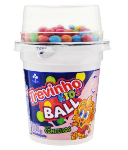 Iogurte Kids Ball Trevinho Morango com Confeitos 130 g