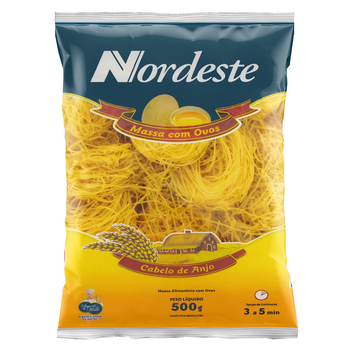 Macarrão Cabelo de Anjo Nordeste com Ovos 500g