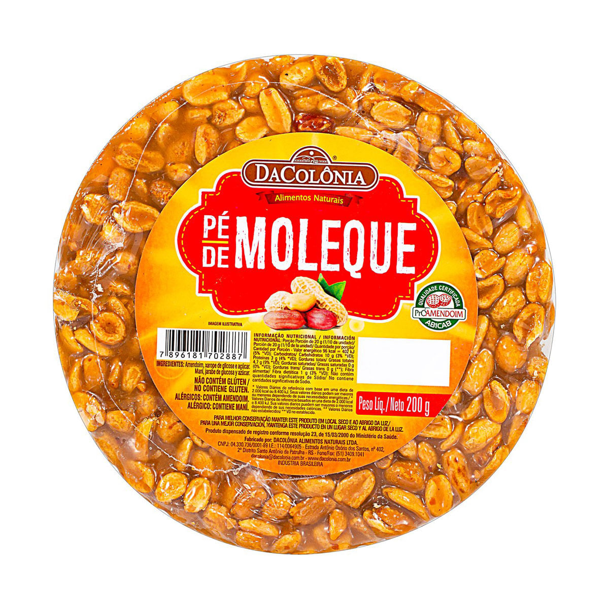 Pé de Moleque DaColônia 200g