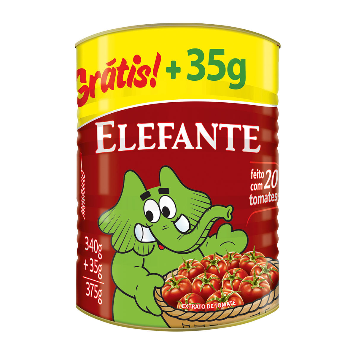 Extrato de Tomate Tradicional Elefante 375g