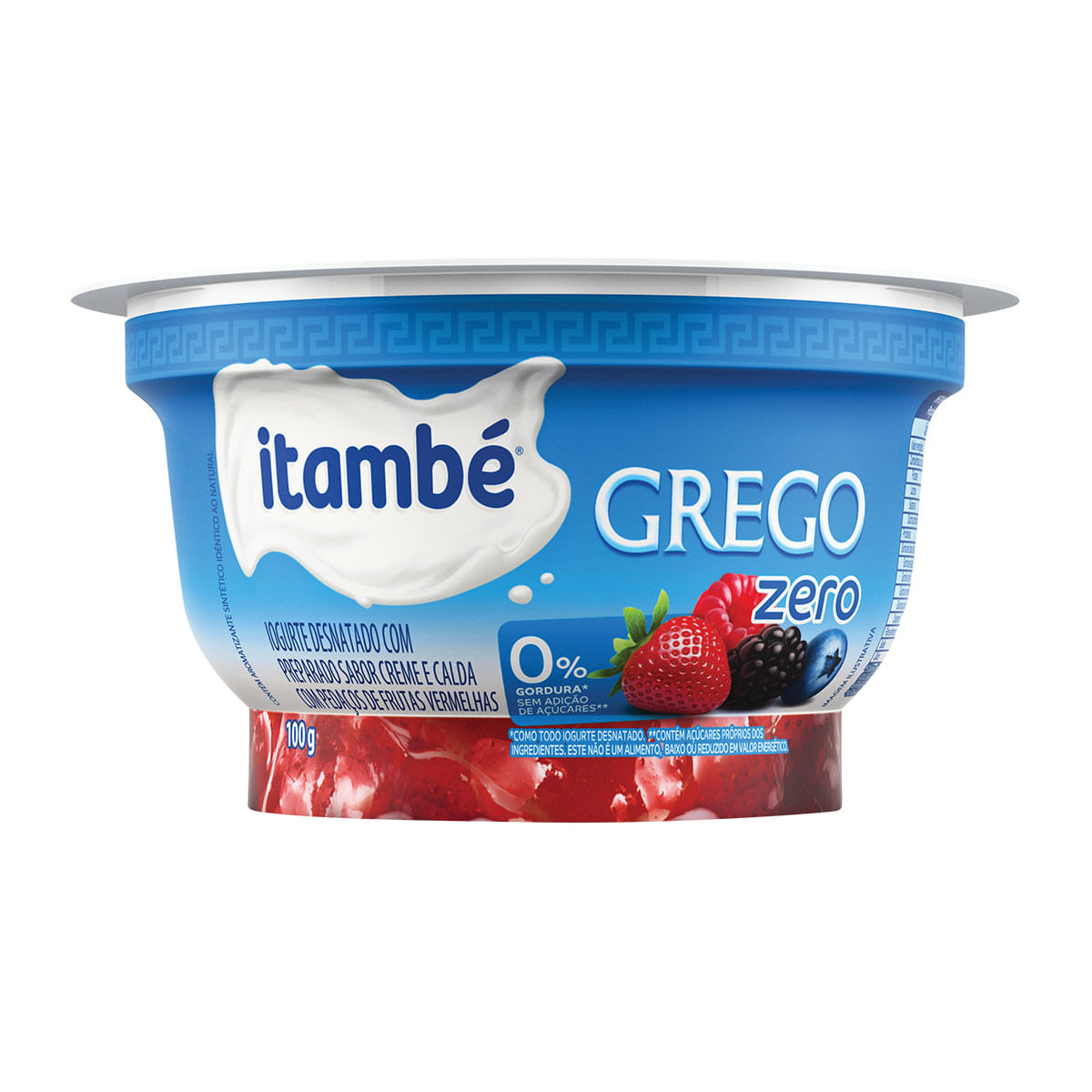 Iogurte Grego Desnatado Itambé Creme com Calda de Frutas Vermelhas 100g