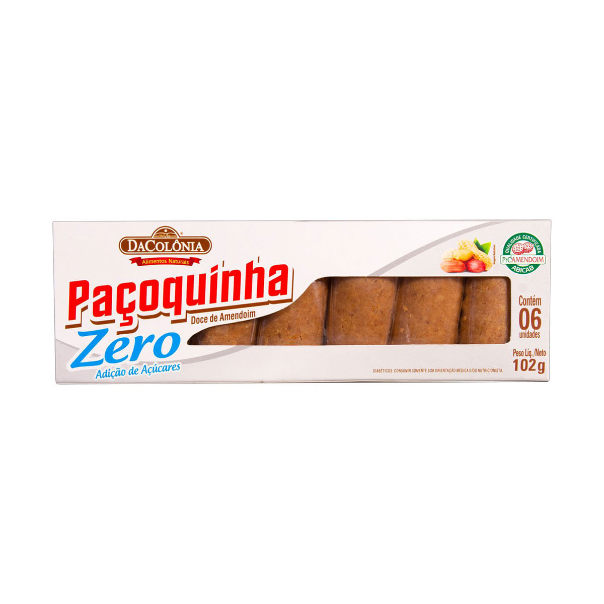 Paçoquinha DaColônia Caixa 102g 6 Unidades