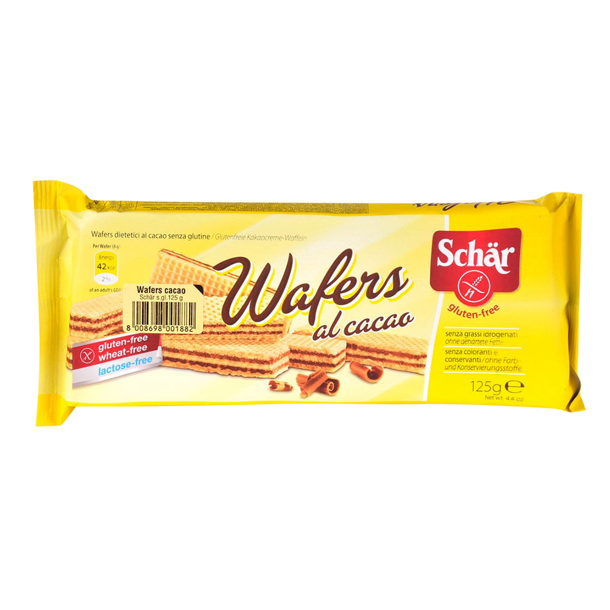 Wafer de Cacau Schar sem Glúten 125g