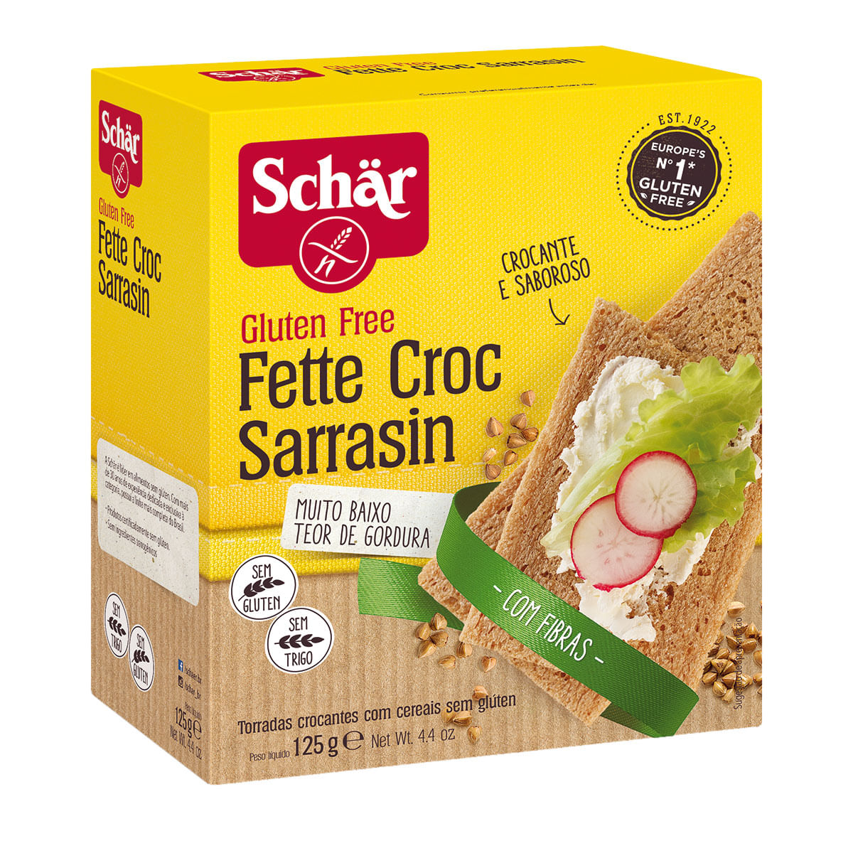 Torrada Salgada sem Lactose Tradicional Dr. Schar Verde 125g