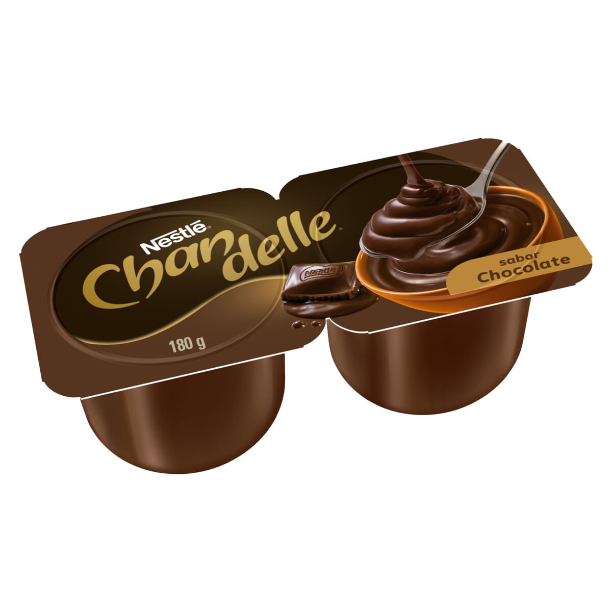 Sobremesa de Chocolate Chandelle Nestlé 180g com 2 Unidades