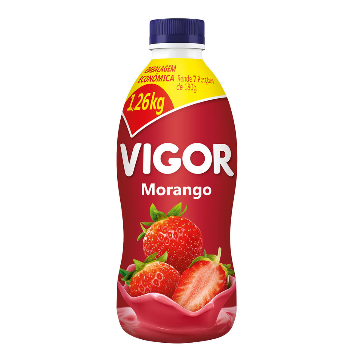 Iogurte Desnatado Vigor Morango 1260g