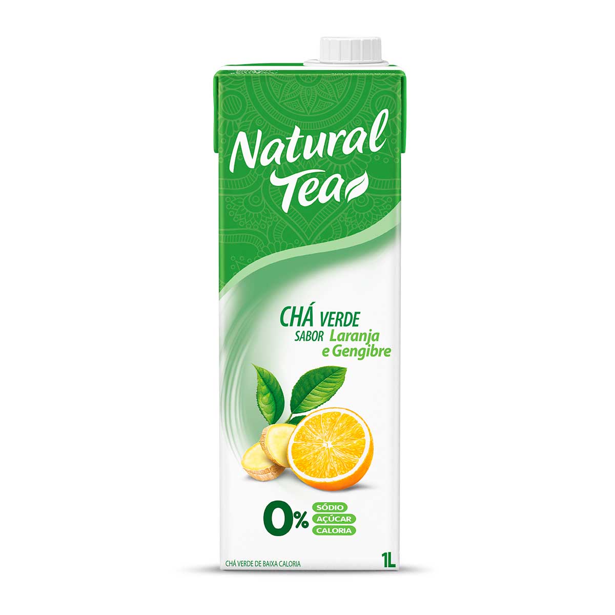 Chá Verde com Laranja e Gengibre Natural Tea 1 Litro