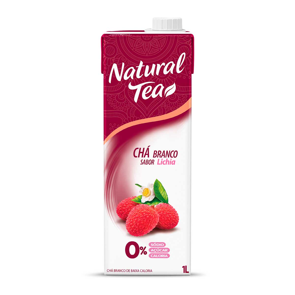 Chá Branco com Lichia Natural Tea Caixa 1 Litro