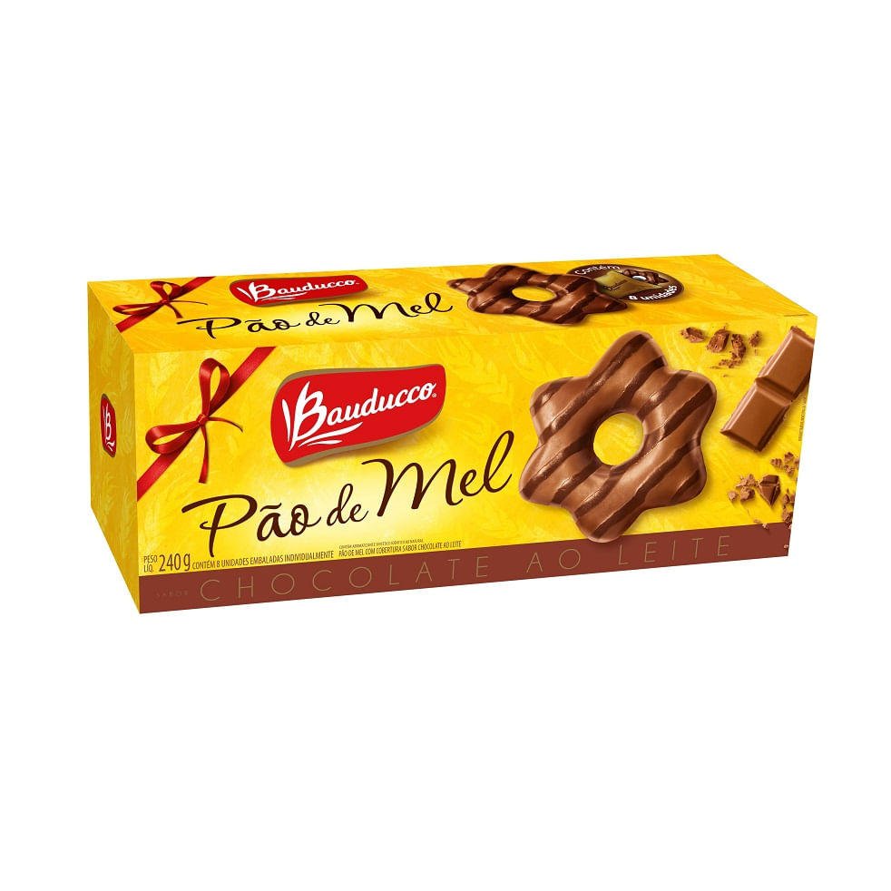 Pão de Mel com Cobertura de Chocolate ao Leite Bauducco 240g