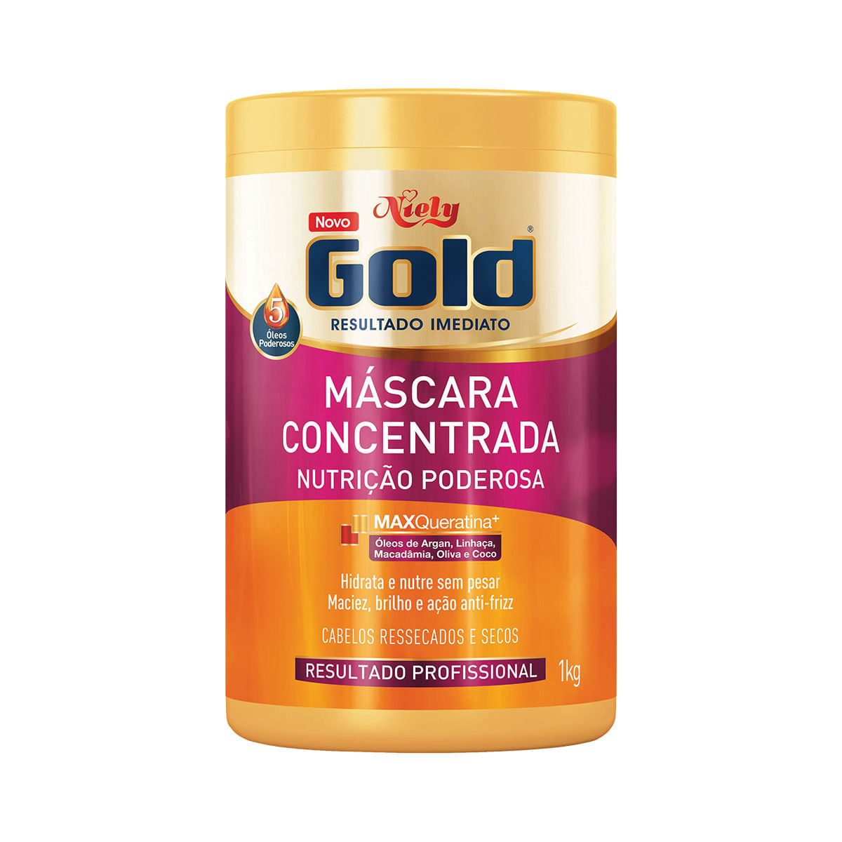 Creme de Tratamento Niely Gold Nutrição Poderosa 1Kg