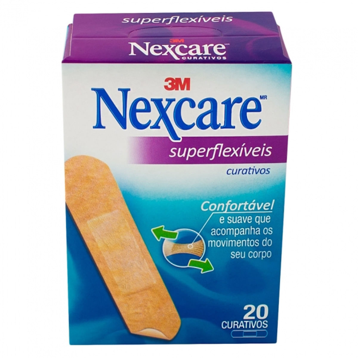 Curativos Adesivos Nexcare Superflexíveis com 20 Unidades