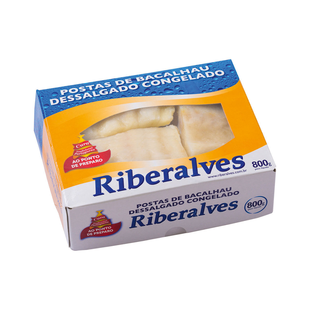 Posta de Bacalhau Congelado Riberalves 800g