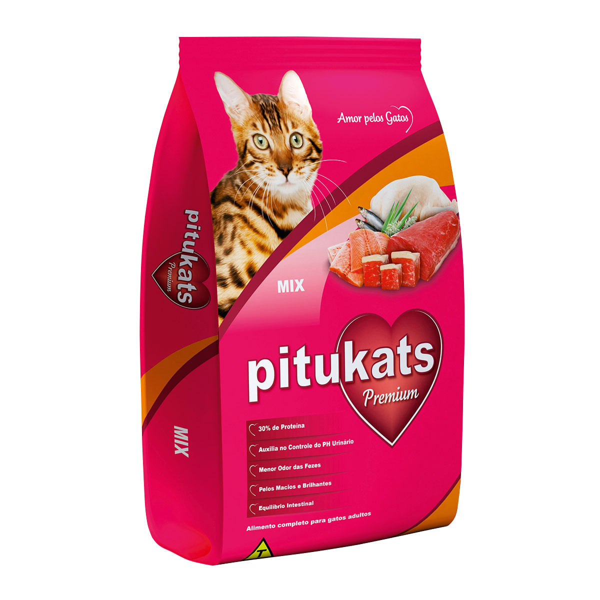 Ração para Gatos Pitukats Premium Mix 1kg