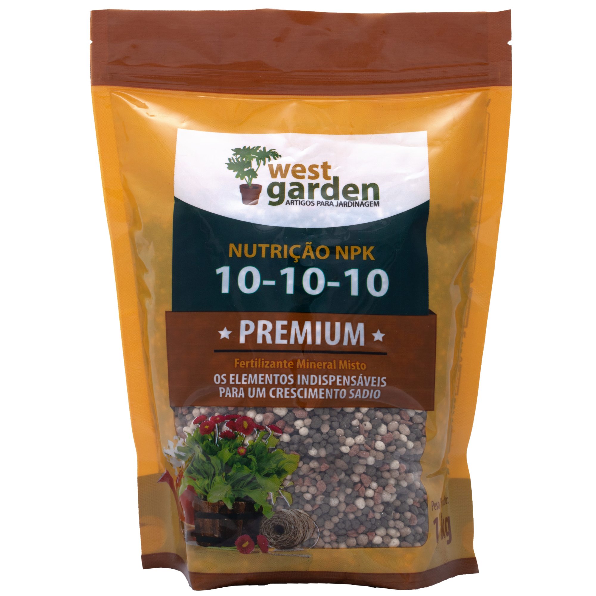 Adubo Granulado 10 10 10 Premium West Garden 01 Kg