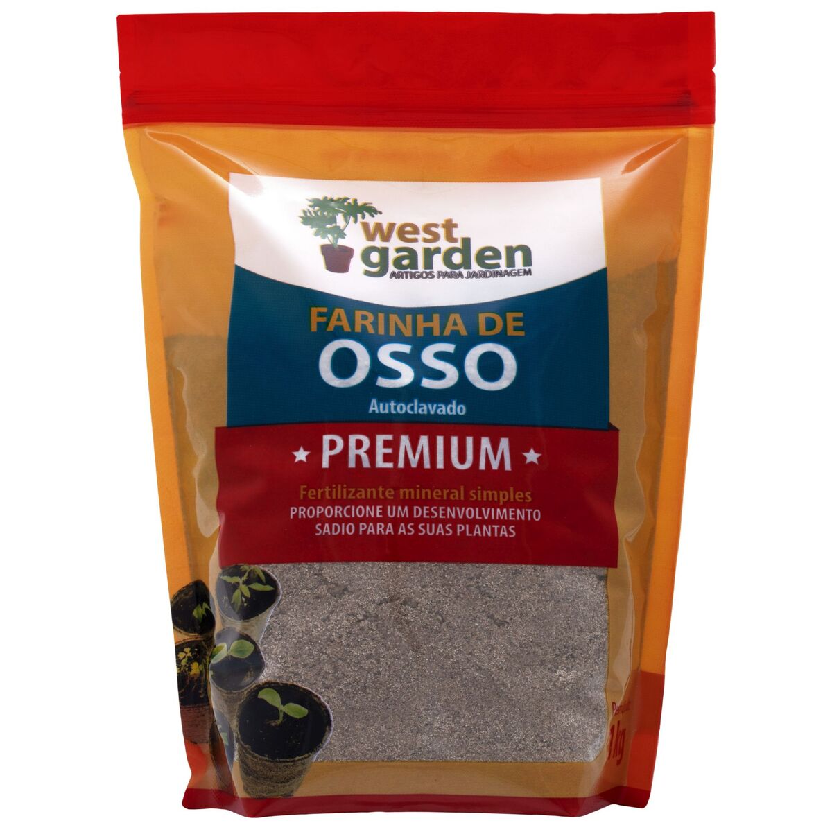 Nutrição Farinha de Osso Premium West Garden 1 kg