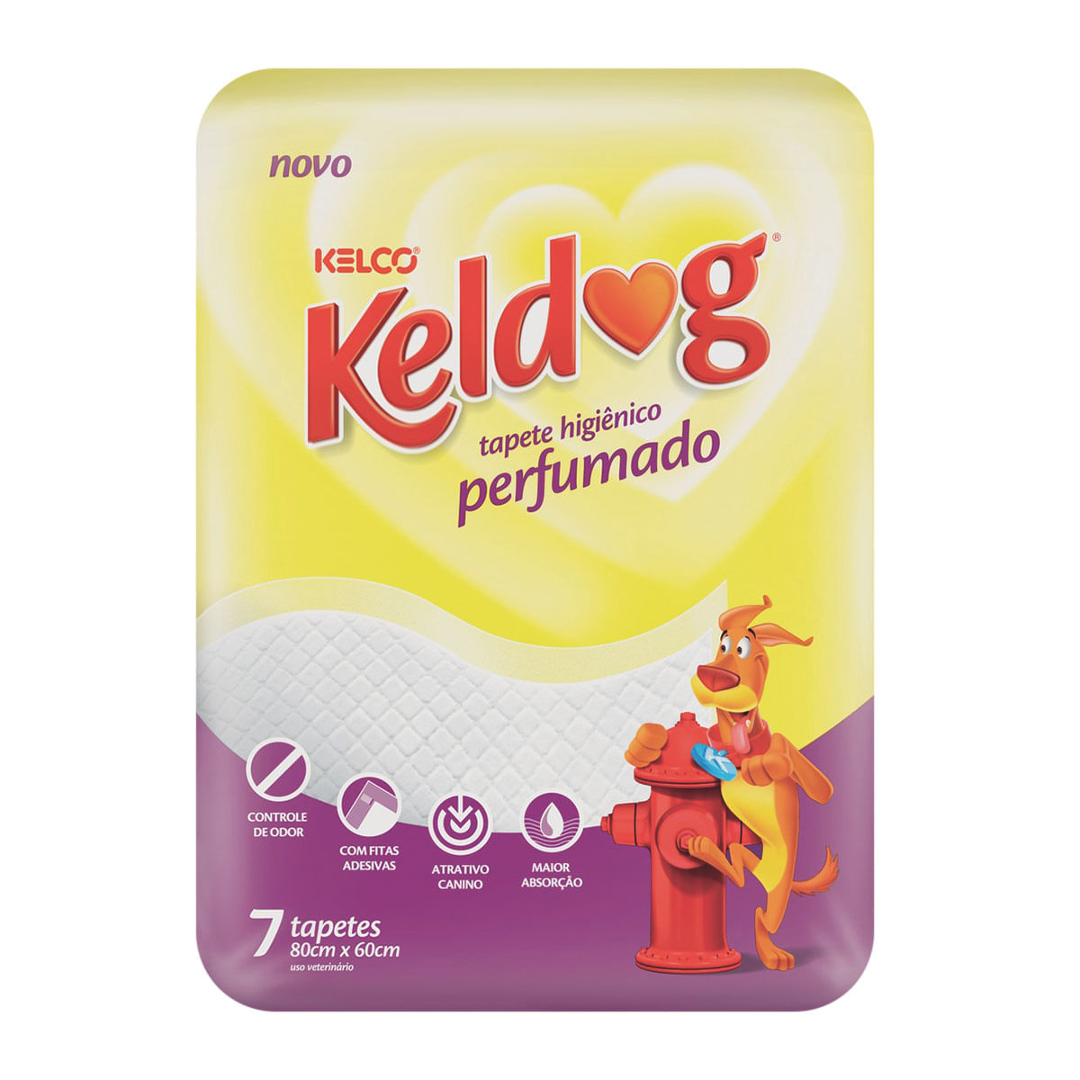 Tapete Higiênico Keldog Perfumado 80x60cm 7 Unidades