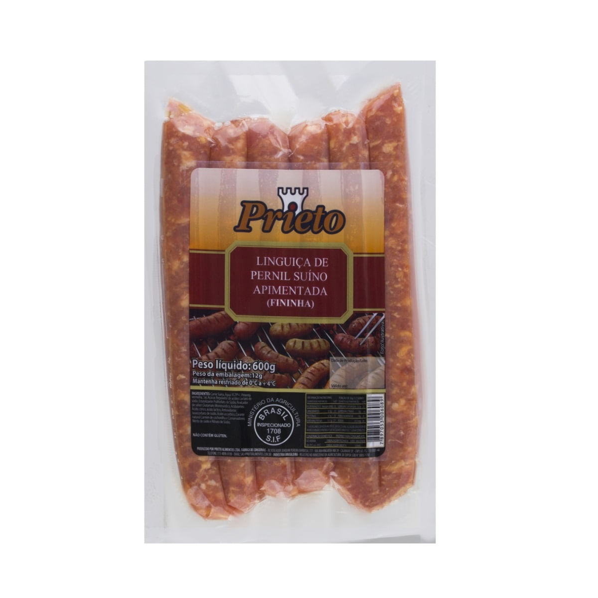 Linguiça Pernil Apimentada Prieto 600g