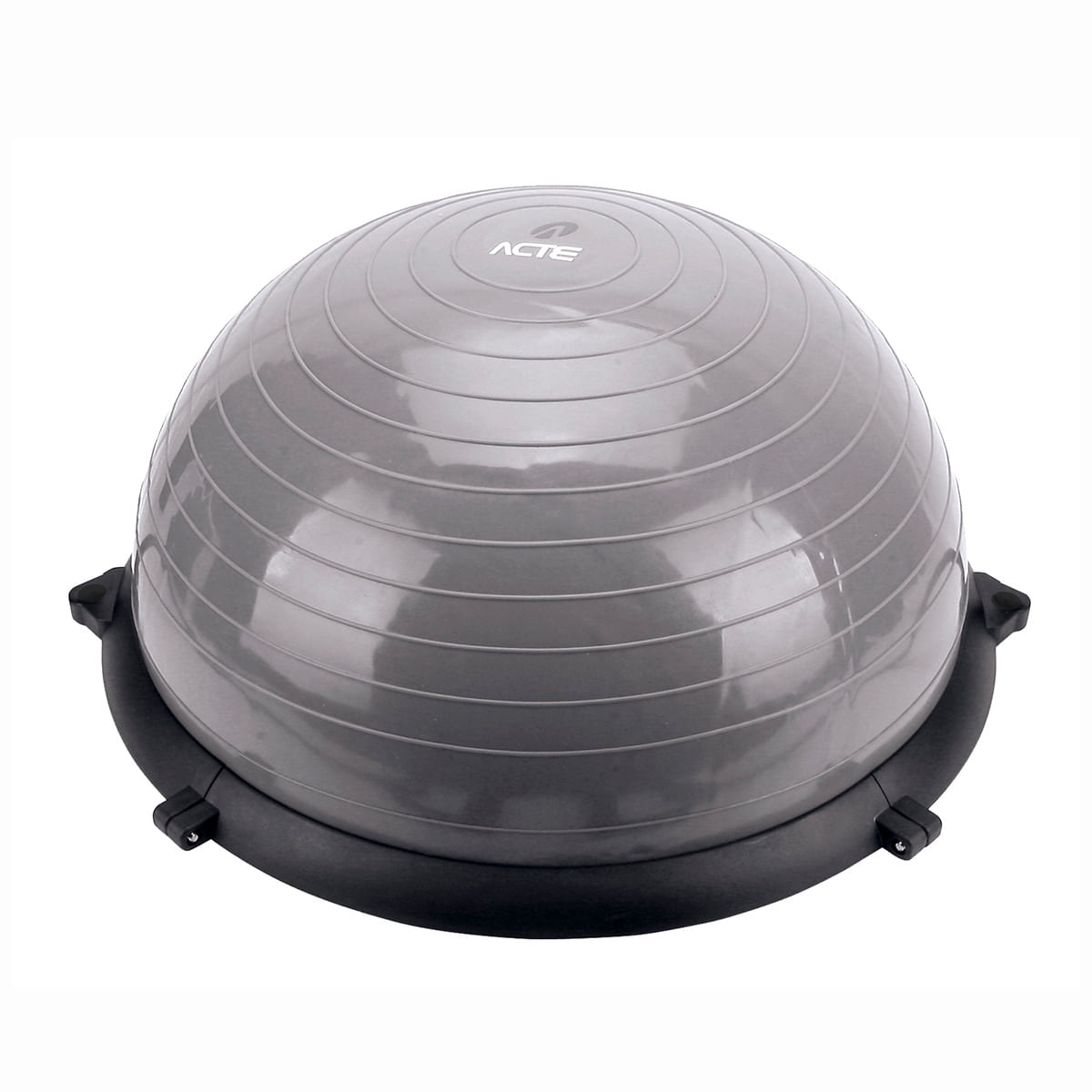 Bosu Ball com Bomba de Ar Acte T19 Cinza Suporta até 250Kg